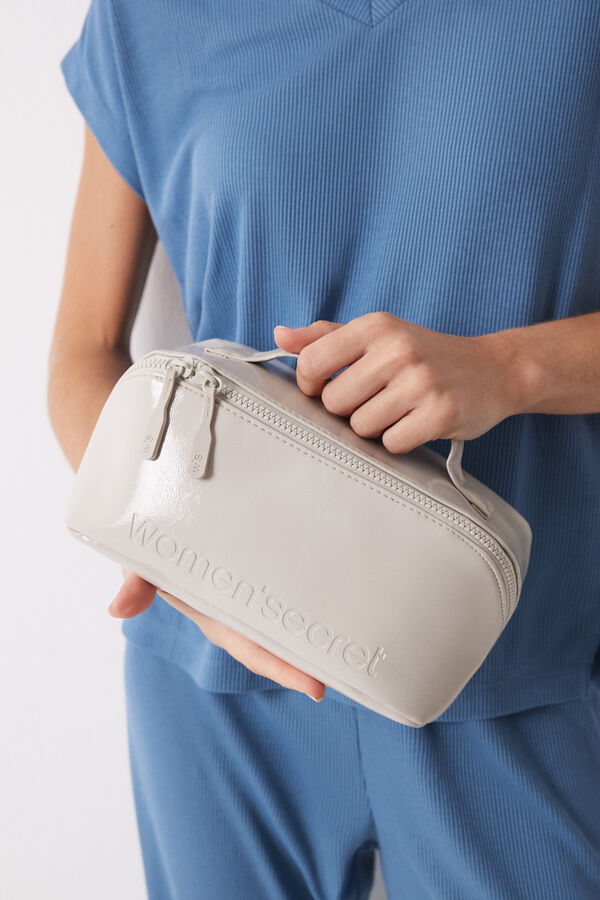 Women'secret Neceser mediano charol gris gris