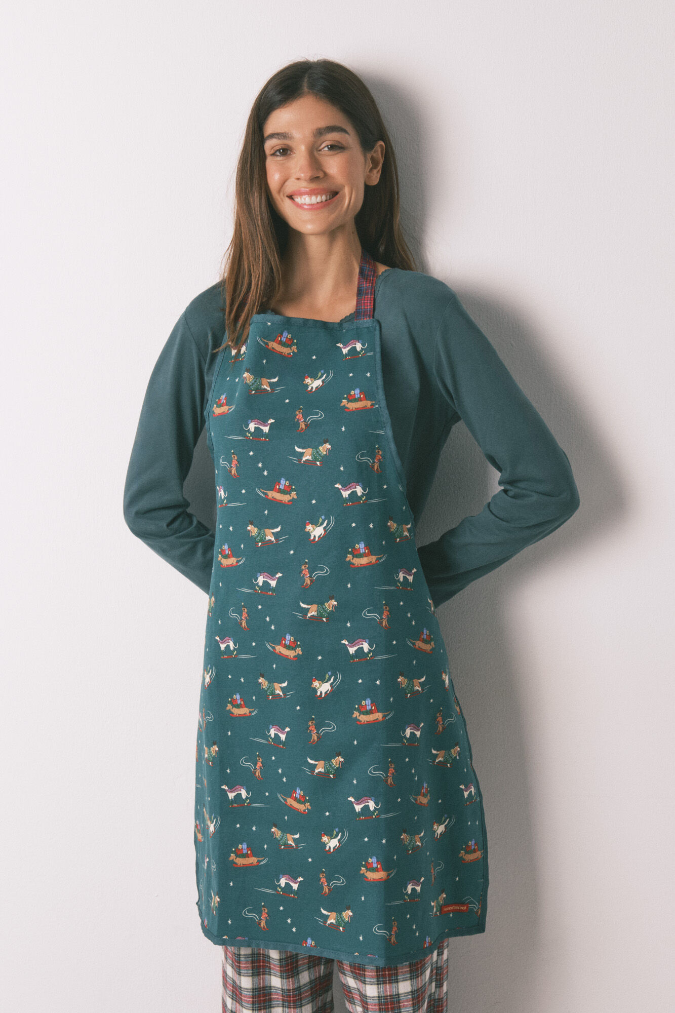 Women'secret Avental de cozinha com estampado de c&atilde;es