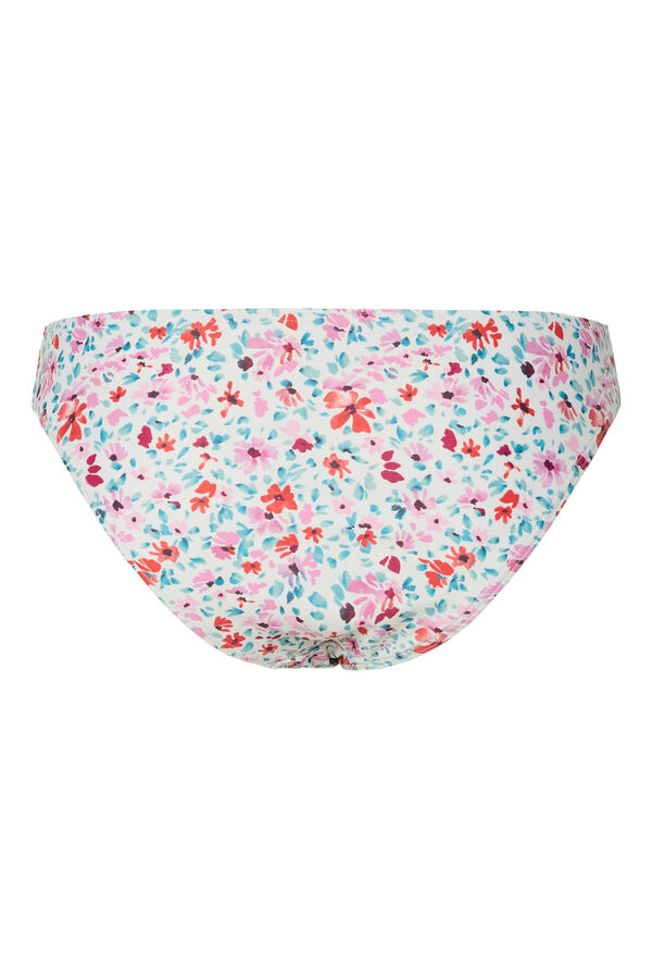 Pieces Calcinha de biqu&iacute;ni floral estampado