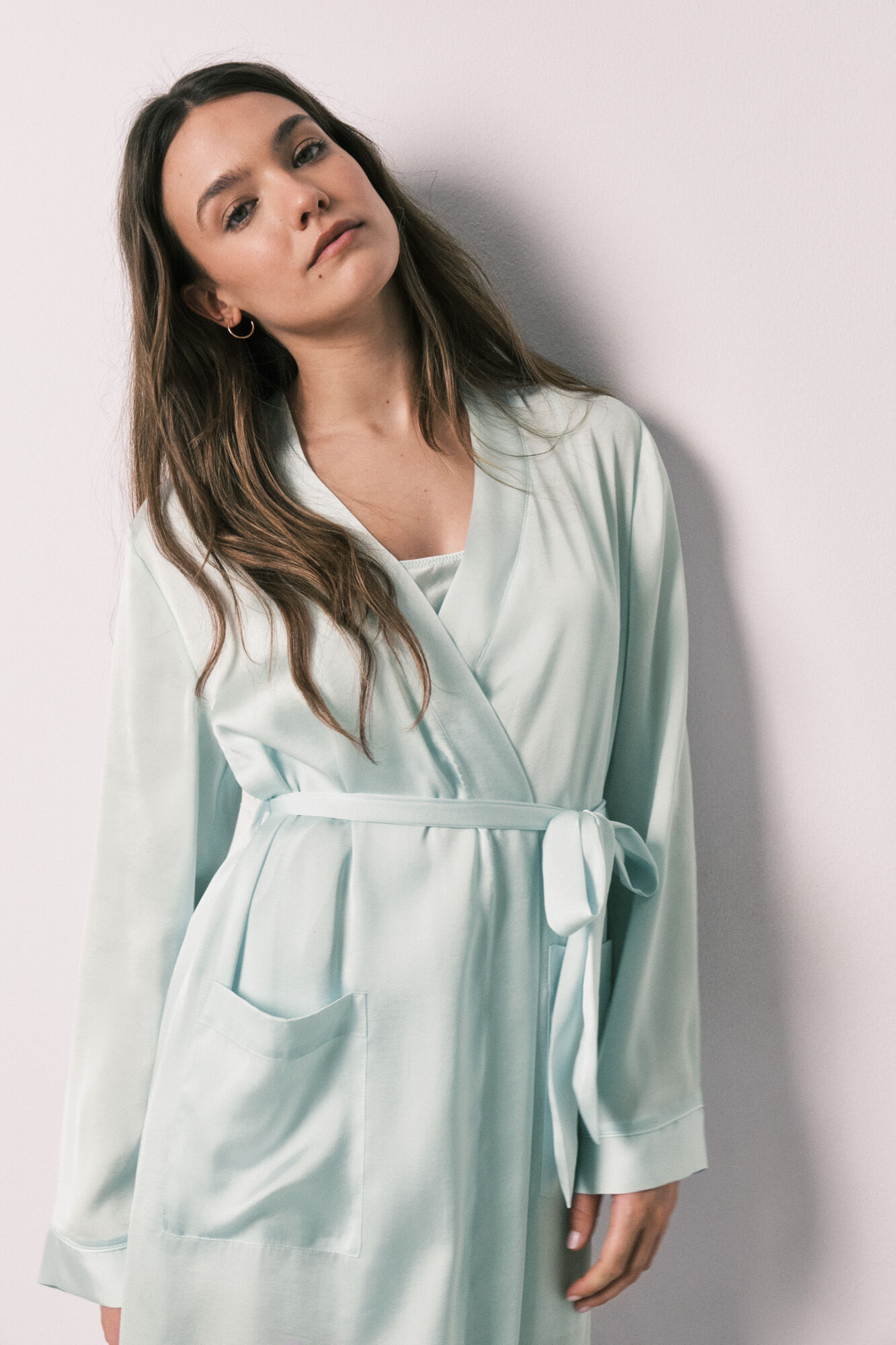 Women'secret Bata midi sat&eacute;n verde