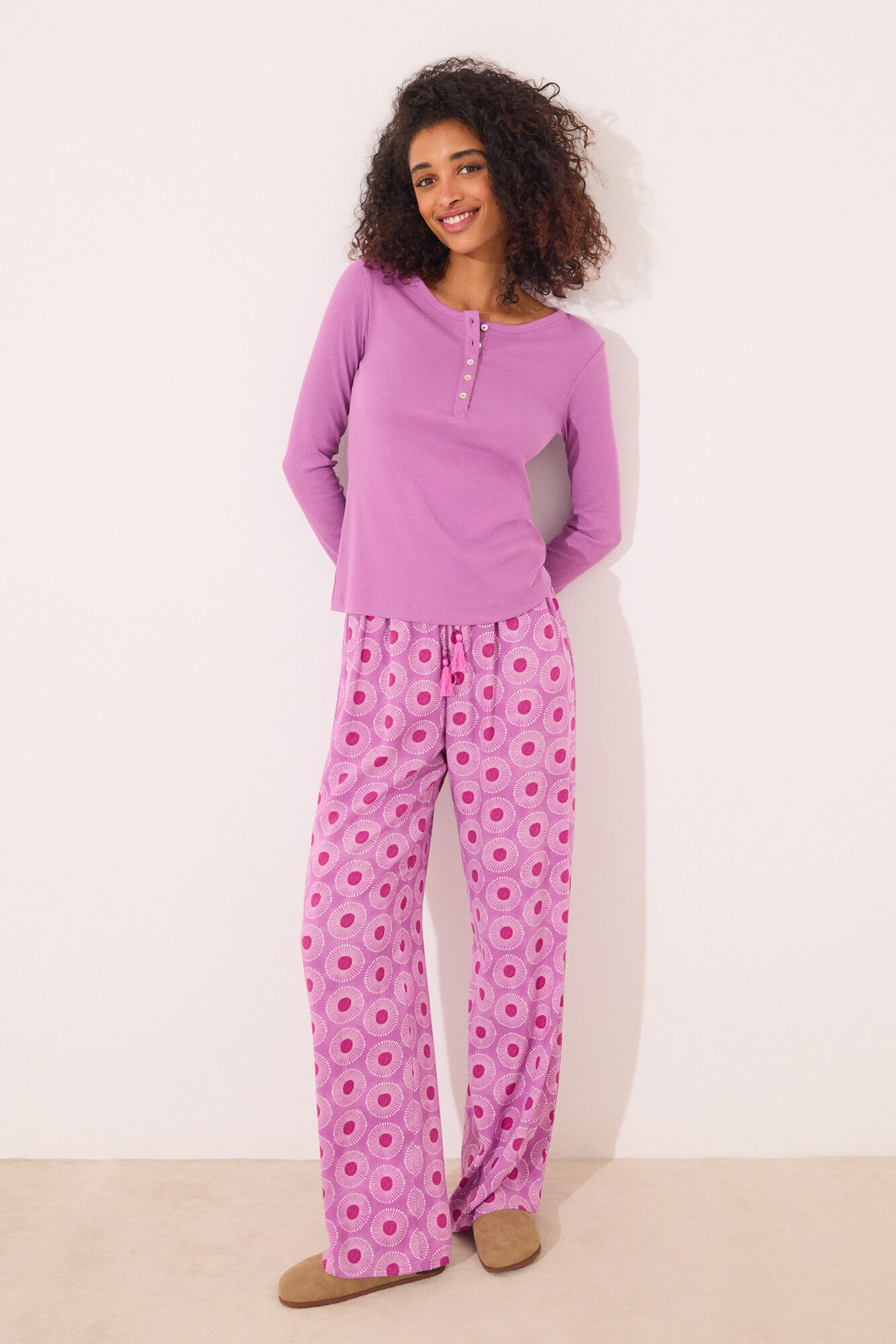 Women'secret Camiseta manga larga canal&eacute; morado