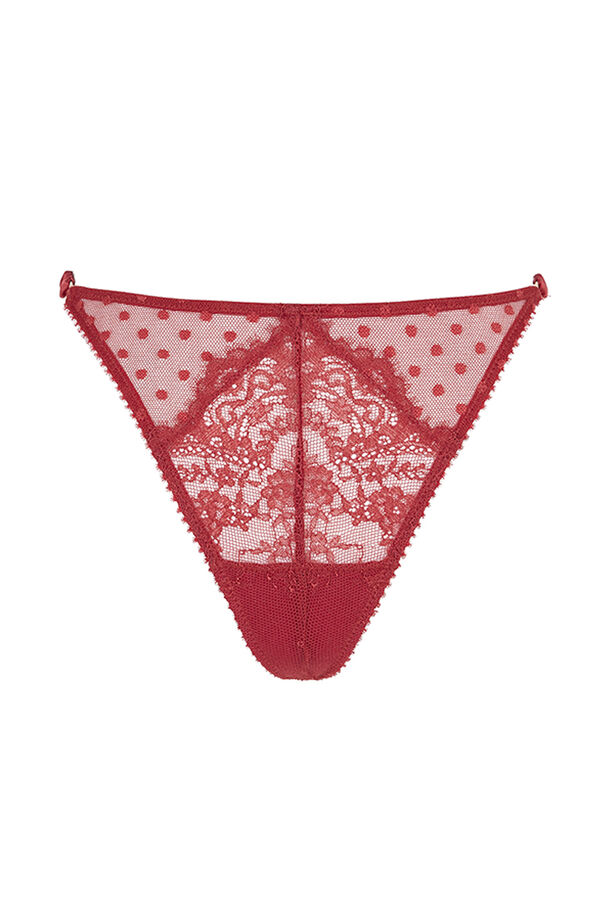 Women'secret Tanga renda plumeti vermelha vermelho