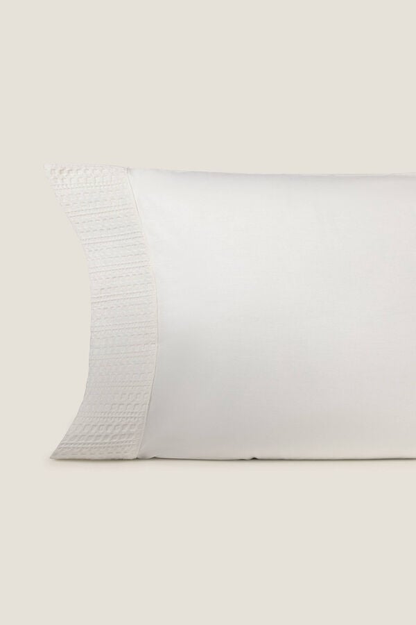 Textura Funda de almohada blanco