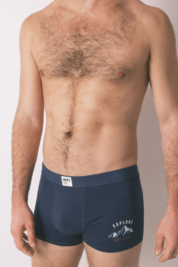 Women'secret Pack de 2 boxers de cuecas para esqui azul
