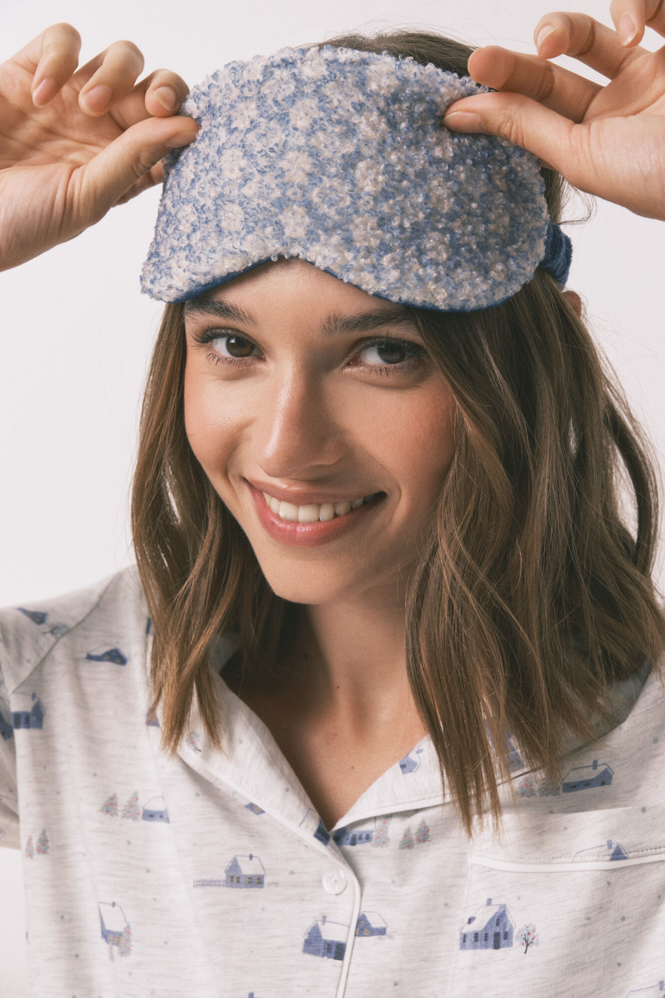 Women'secret M&aacute;scara de dormir boucl&eacute; azul