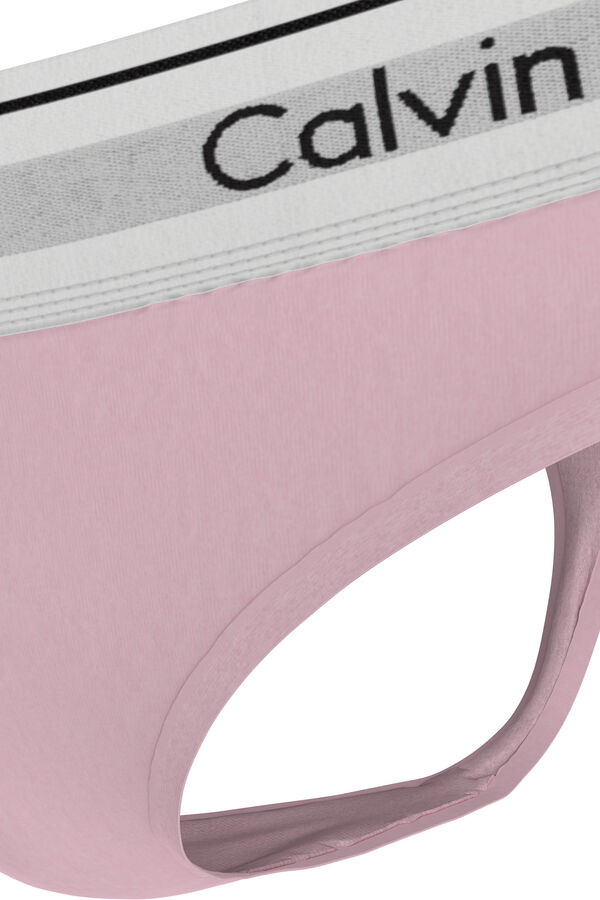 Calvin Klein Calcinha fio dental Calvin Klein rosa com logo rosa
