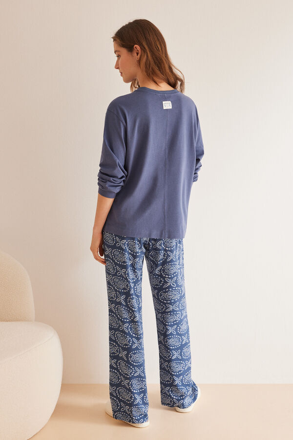 Women'secret Sweatshirt 100% algod&atilde;o azul SmileyWorld &reg; azul