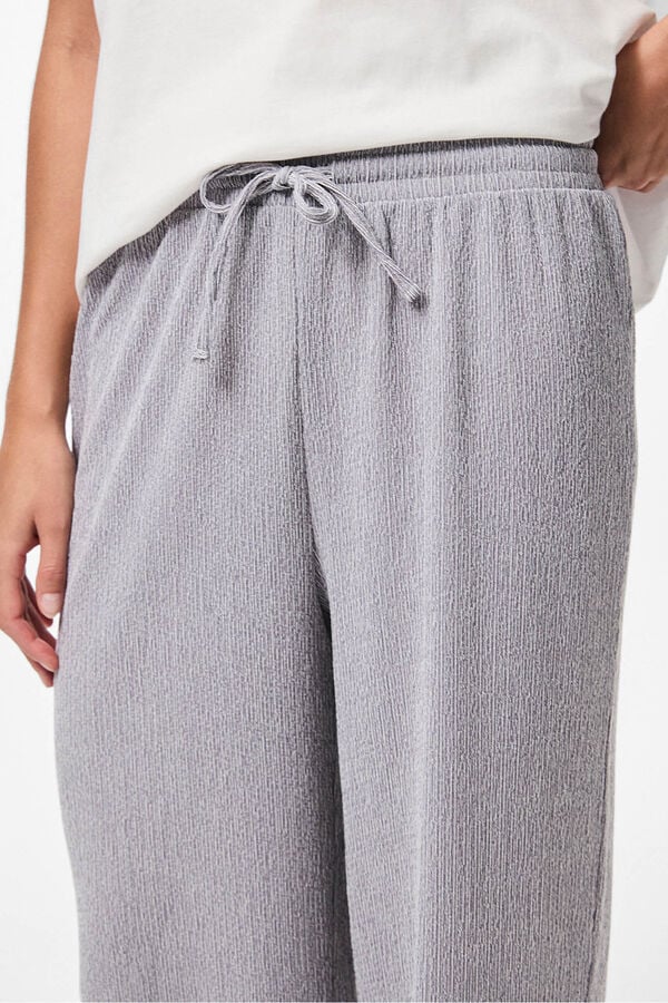 Pieces Pantal&oacute;n fluido gris