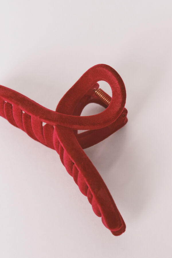 Women'secret Pinza grande terciopelo rojo rojo