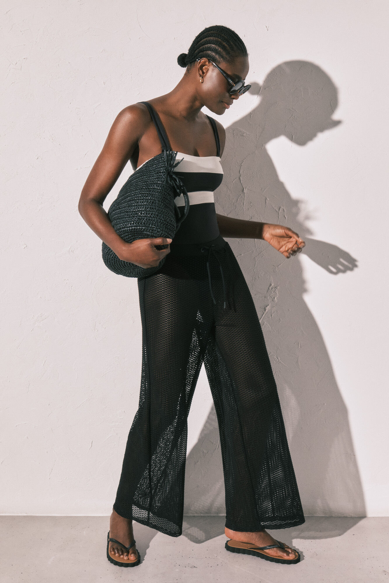 Women'secret Pantal&oacute;n punto efecto red negro