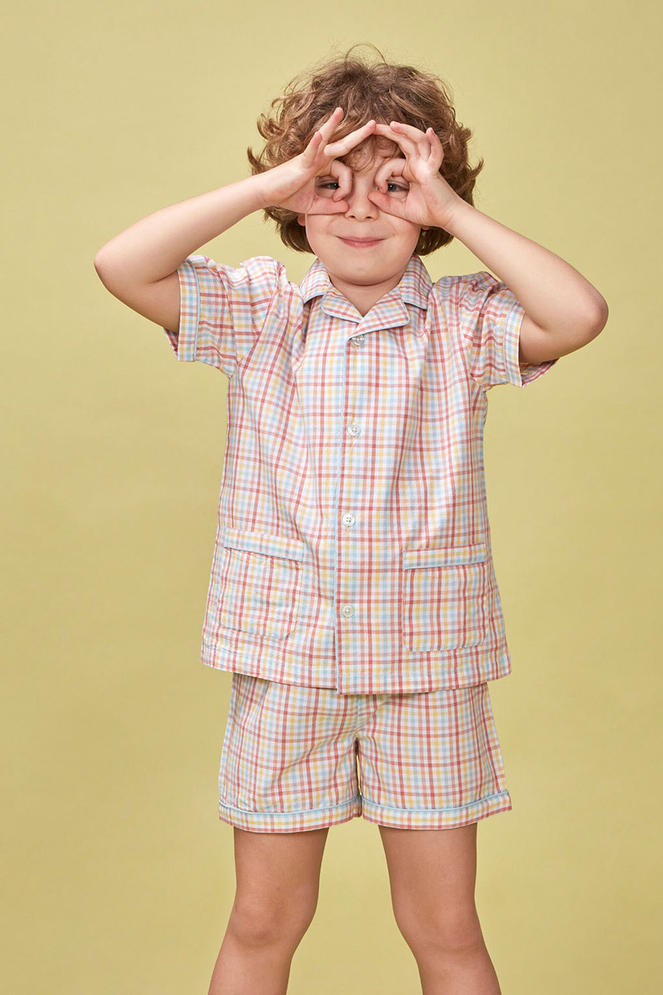 Gocco Pijama cuadros blanco