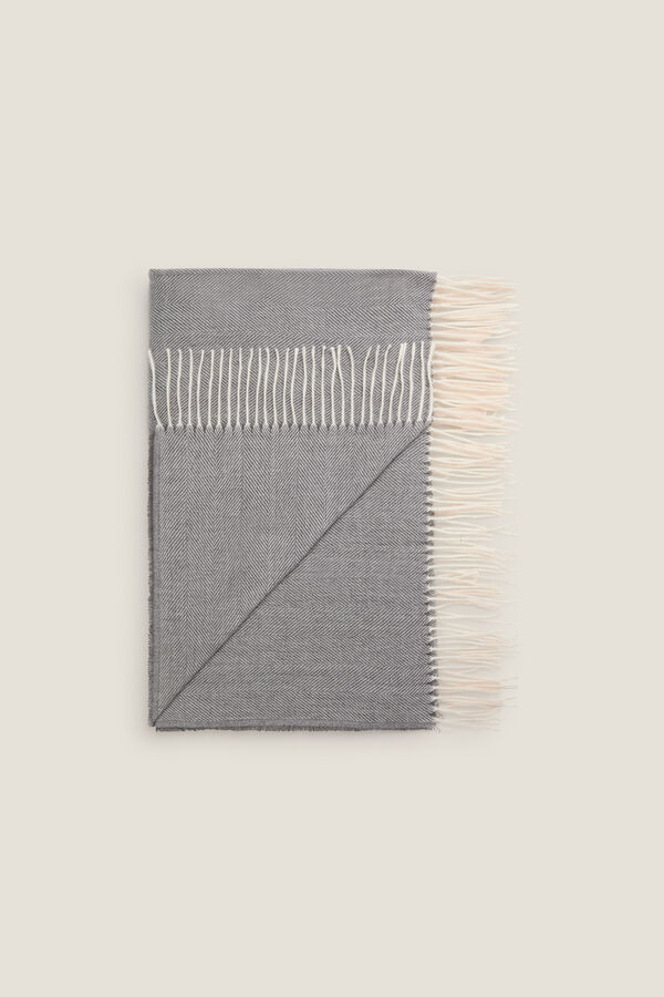 Textura Manta tejido espiga gris