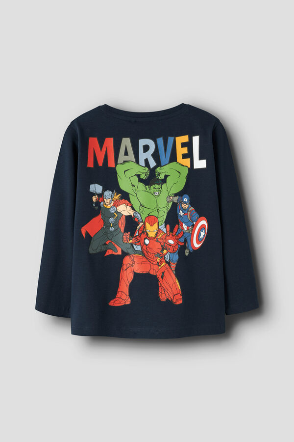 Name it Camiseta Heroes manga larga azul