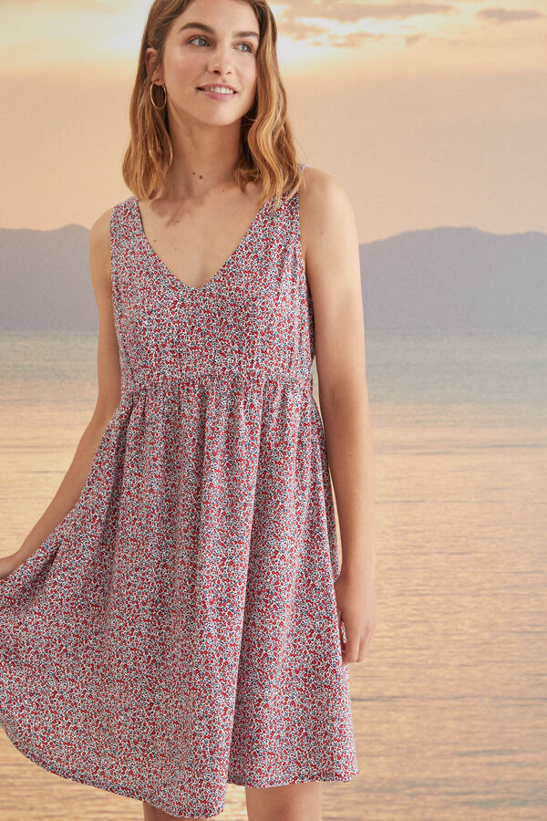 Women'secret Vestido corto tirantes flores estampado