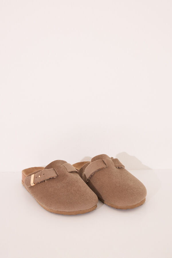 Women'secret Chinelos de quarto tamancos bege cru