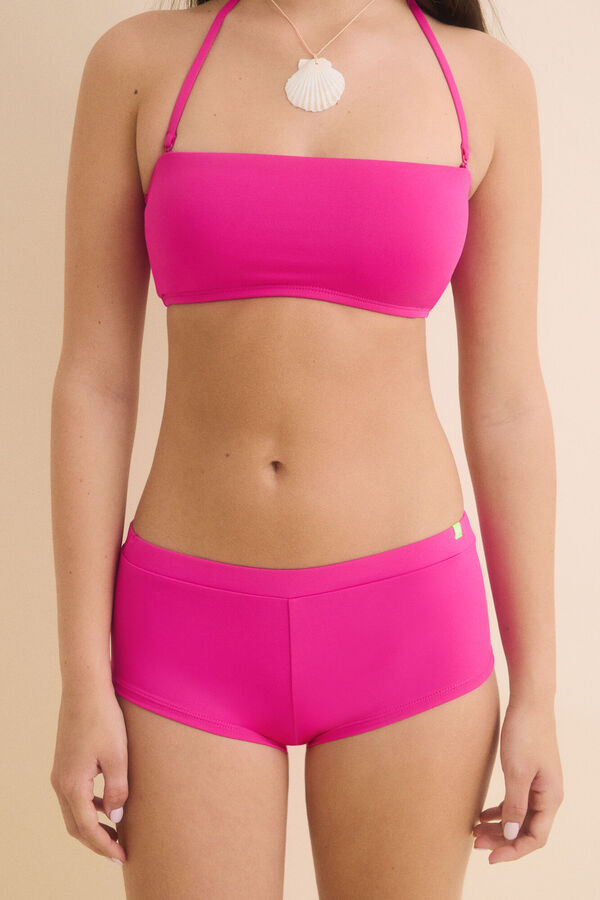 HI&BYE Cueca biqu&iacute;ni boxer rosa rosa