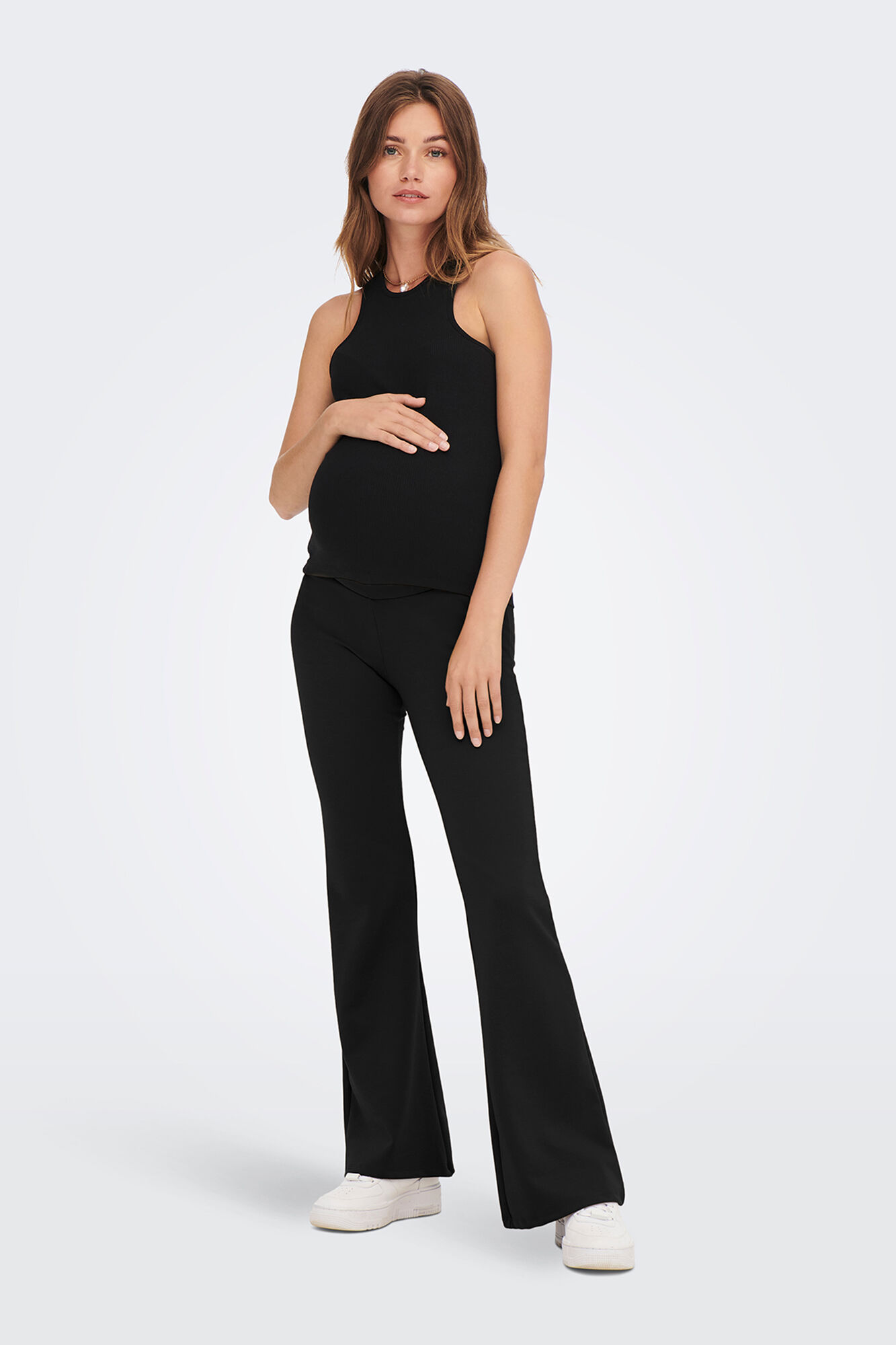 Only Maternity Cal&ccedil;a flare de cintura alta para maternity