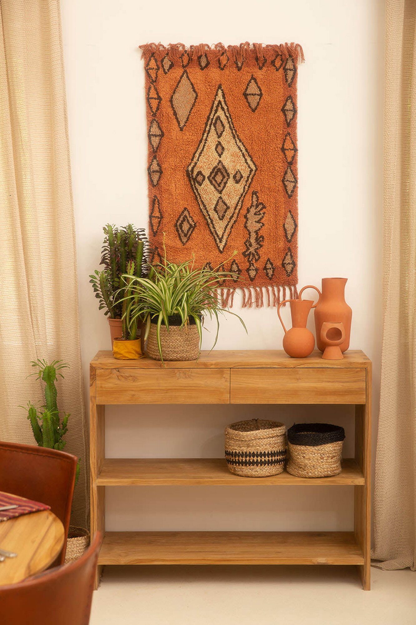 Calma House Cesto de yute negro Ural