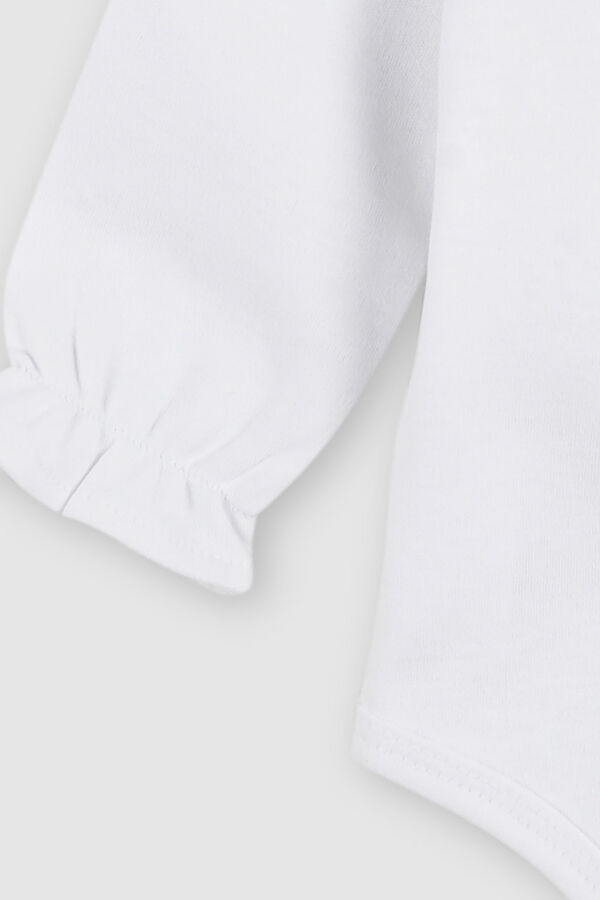 Gocco Body gola tira bordada branco