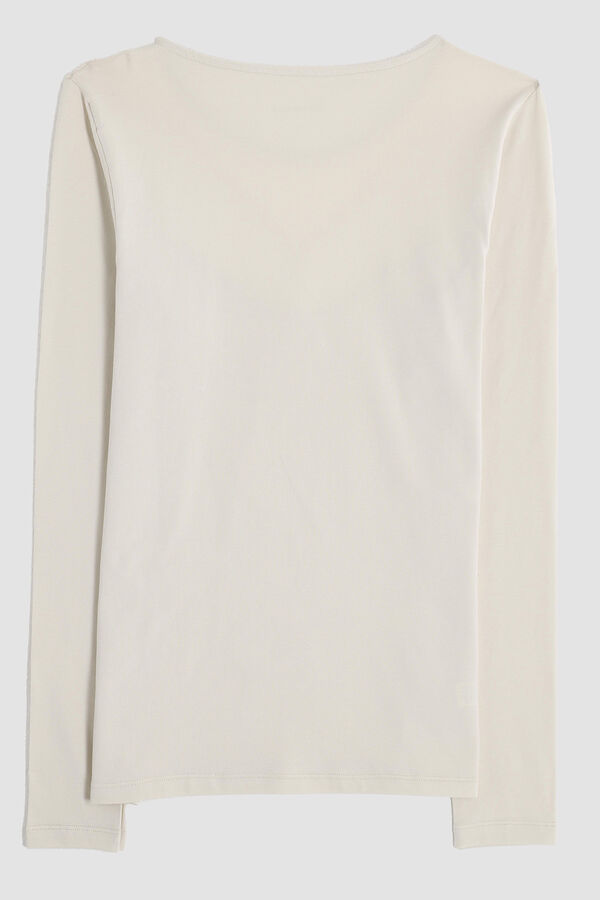 Cotonella Camiseta Manga Larga Cuello Redondo beige