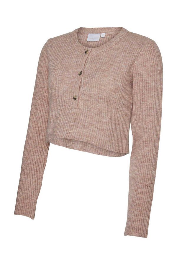 Mamalicious Crop top de malha maternity rosa