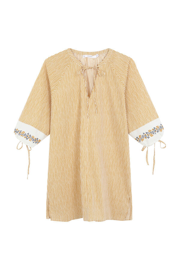 Women'secret Túnica midi algodón rayas cenefa estampado