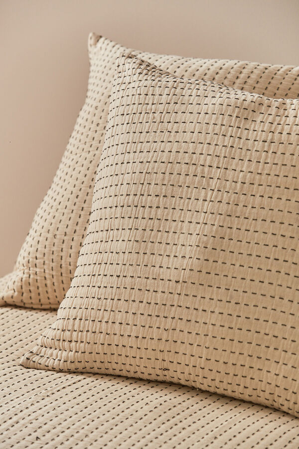 Calma House Funda de cuadrante de algod&oacute;n Agata nude