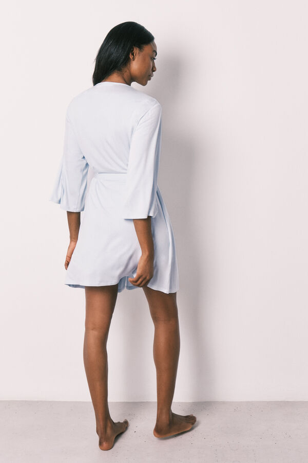 Women'secret Robe midi soft touch em viscose azul azul
