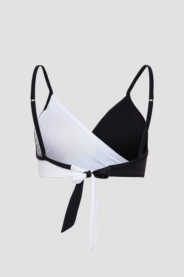 Penti Biqu&iacute;ni Preto e Branco Yona estampado