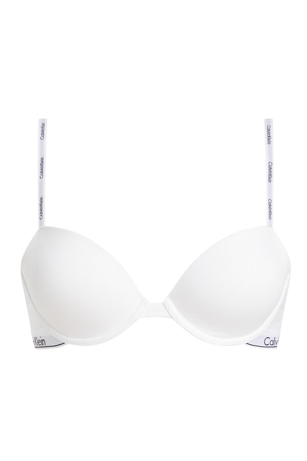 Calvin Klein Sutiã com enchimento com logo CK branco