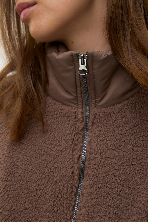 Mamalicious Chaqueta polar maternity marr&oacute;n