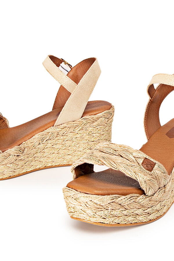 Popa Sand&aacute;lias de cunha baixas Camerun Yut&Bor amarelo