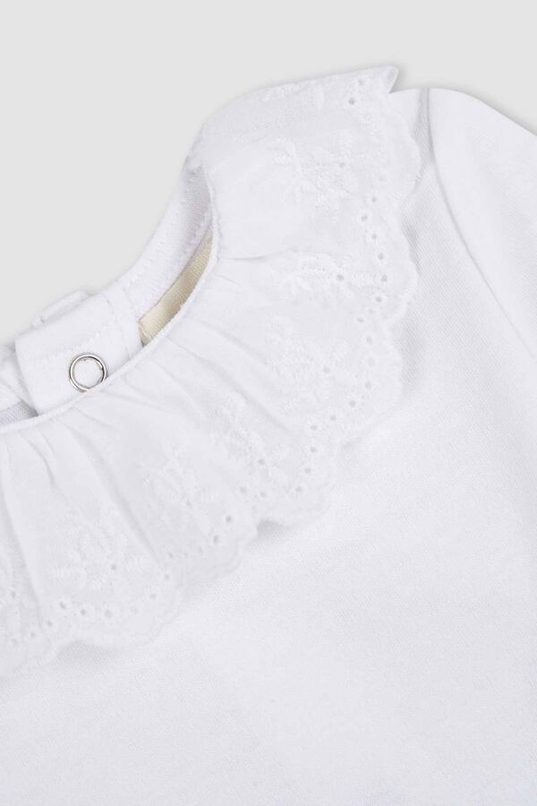 Gocco Body gola tira bordada branco