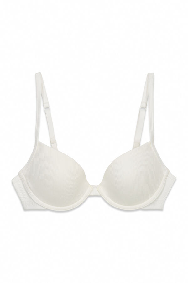 HI&BYE Soutien push-up em algod&atilde;o branco branco