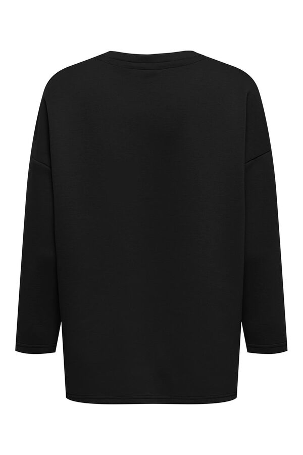 Only Play Sweatshirt fluido com gola redonda preto