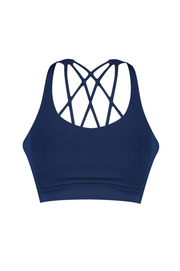 Trendyol Soutien desportivo azul com al&ccedil;as cruzadas nas costas azul