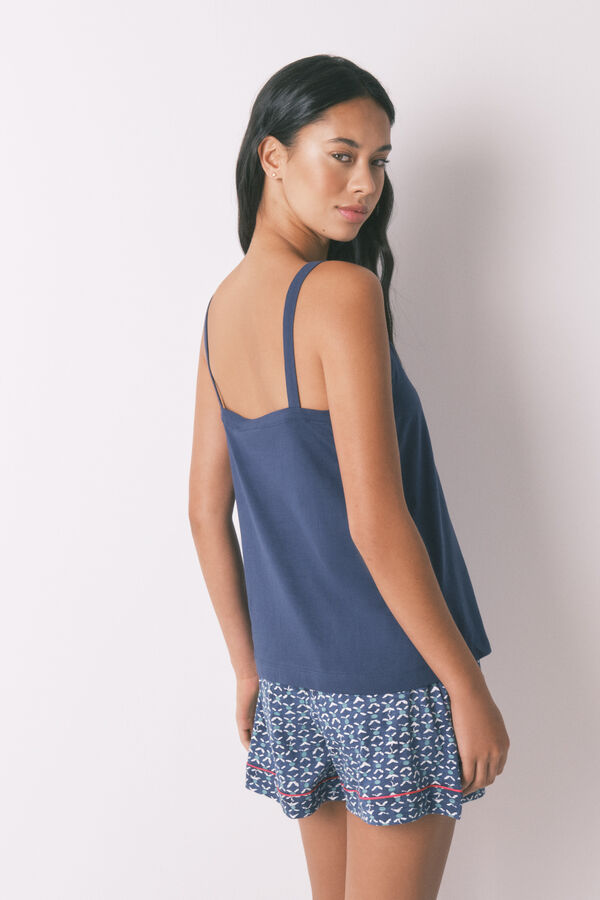 Women'secret Pijama curto azul Moomin 100% algodão  azul