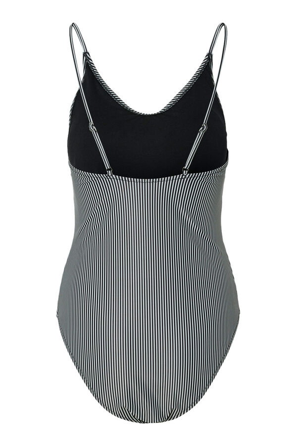 Pieces Fato de banho às riscas preto