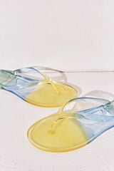 Women'secret Chinelos transparentes verde verde