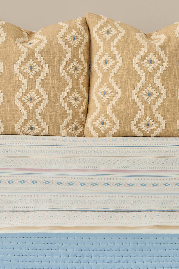 Textura Capa de edredom de cetim estampada azul