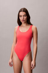 Calvin Klein Fato de banho decote costas estampado rosa