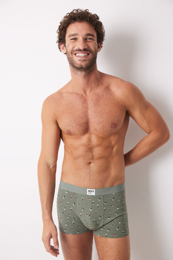 Women'secret Pack 2 calzoncillos b&oacute;xer algod&oacute;n rayas ski verde