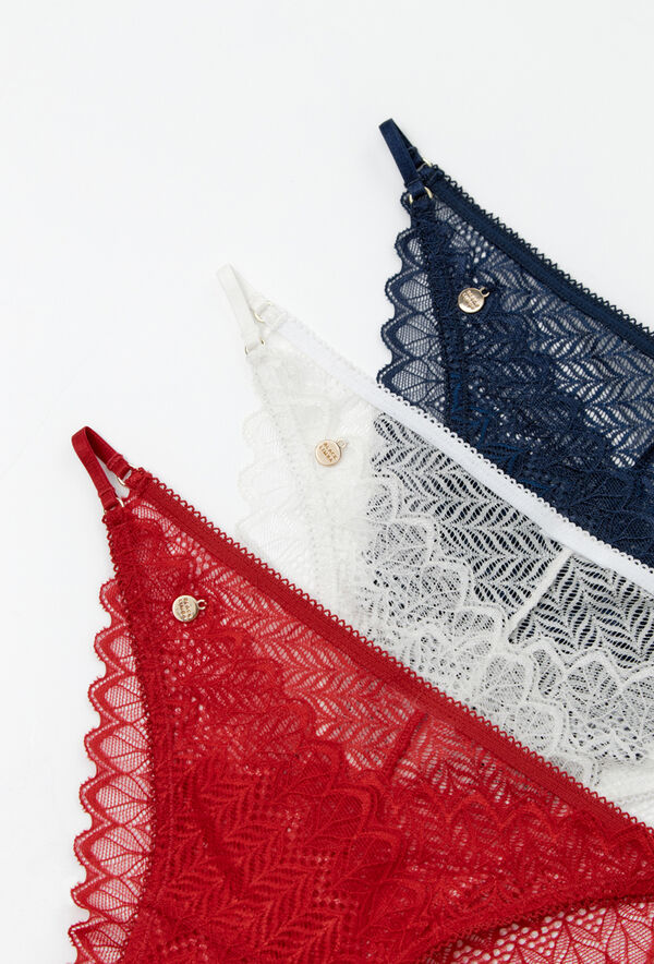 Black Limba Pack 3 bragas brasile&ntilde;as encaje estampado