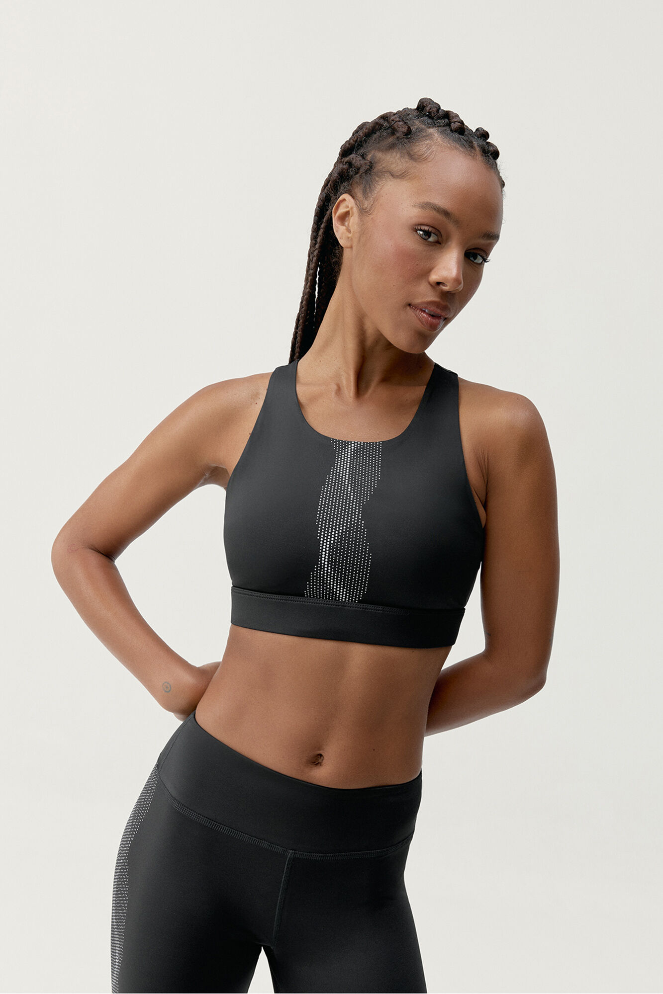 Born Living Yoga Sujetador top deportivo Kishi negro&nbsp;