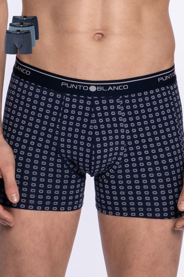 Punto Blanco Pack de 3 boxers algod&oacute;n estampado