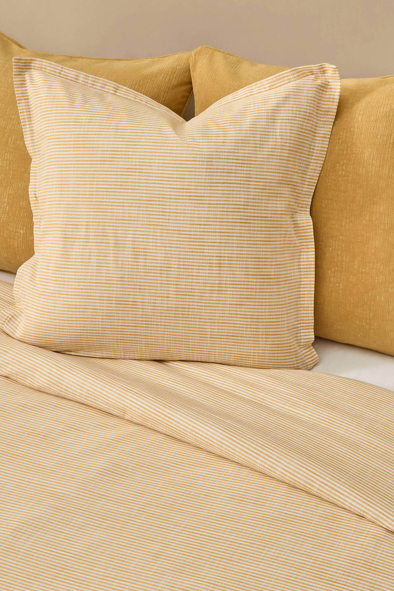 Textura Funda n&oacute;rdica algod&oacute;n rayas efecto lino