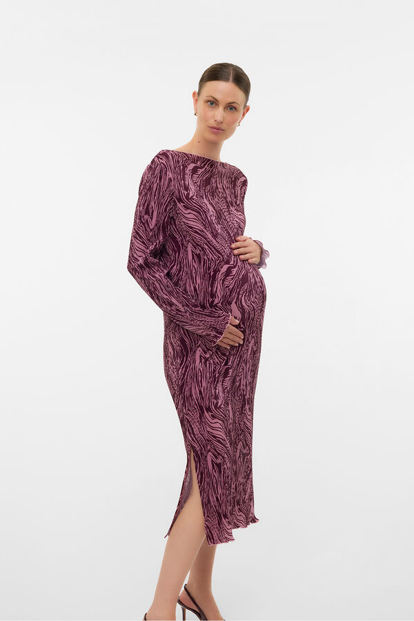 Mamalicious Vestido plisado maternity  morado/lila