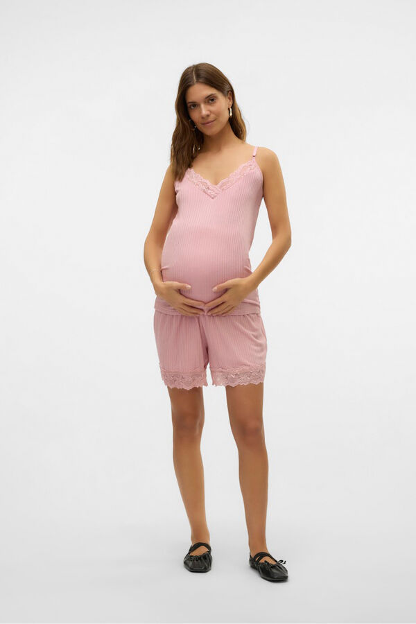 Mamalicious Pijama tirantes Maternity y lactancia rosa
