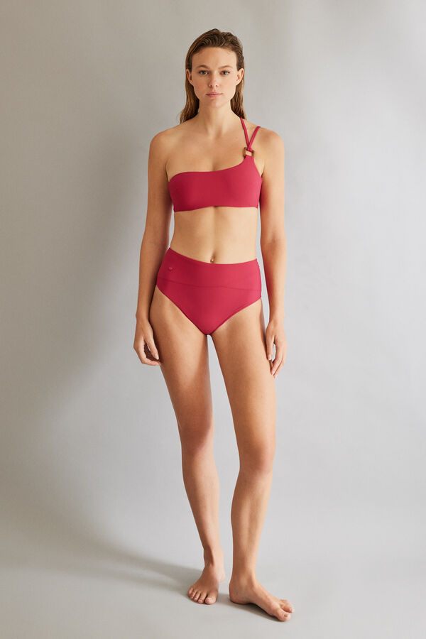 Women'secret Top bikini asim&eacute;trico rosa rosa
