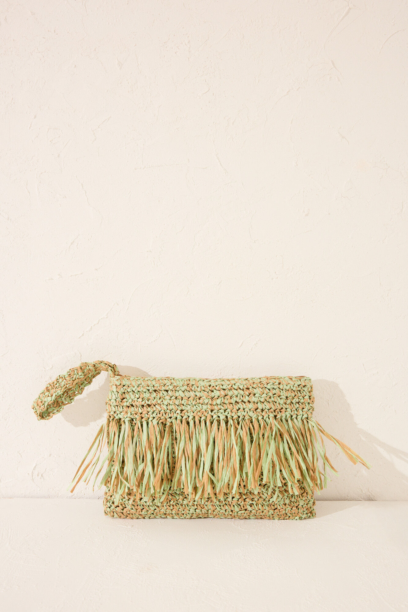 Women'secret Mala pequena de r&aacute;fia com franjas